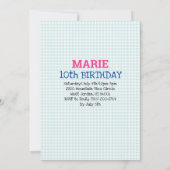 Invitation Amateurs Axolotl Anniversaire Fille Salamander Amp (Dos)