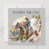 Invitation Amateurs de cowboys occidentaux cool (Devant)