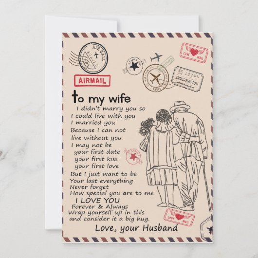 Invitation Amateurs de femmes | À Ma Femme Je T'Aime Amour Ma (Devant)