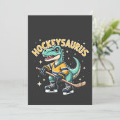 Invitation Amateurs de hockey sur glace dinosaure Hockeysauru (Debout devant)