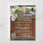 Invitation Amateurs de livres QR Code Photo après la fête de  (Devant)