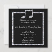 Invitation Amateurs de musique Diamond Shimmer sur le Mariage (Dos)