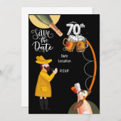 Invitation Amateurs de pêche 70e anniversaire (Devant / Derrière)
