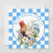 Invitation Amateurs de Rooster du Pays Cute (Devant)