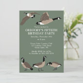 Invitation Amateurs d'oiseaux Canada Oies Fête d'anniversaire (Debout devant)
