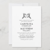 Invitation Amateurs jusqu'à la mort Skeletons & Mariage Rose (Devant)