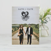 Invitation Amateurs jusqu'à la mort Skeletons & Mariage Rose (Debout devant)