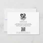 Invitation Amateurs jusqu'à la mort Skeletons & Roses Détails (Devant)