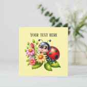 Invitation Amateurs mignons de coccinelle insecte (Debout devant)