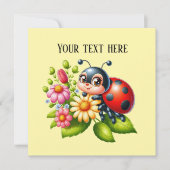 Invitation Amateurs mignons de coccinelle insecte (Devant)