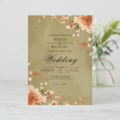 Invitation Amber Blossom Mariage (Debout devant)