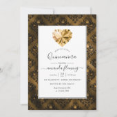 Invitation Amber Gemstone Quinceañera (Devant)