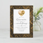 Invitation Amber Gemstone Quinceañera (Debout devant)