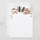 Invitation Amber Glow Mariage Oiseau d'automne (Dos)