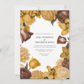Invitation Amber Honey, Desert Clay & Marigold Bloom Wedding (Devant)