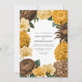 Invitation Amber Honey, Desert Clay & Marigold Bloom Wedding (Devant)