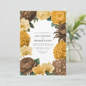 Invitation Amber Honey, Desert Clay & Marigold Bloom Wedding (Debout devant)