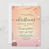 Invitation Ambiance chaude et rose bureau de Noël (Devant)