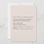 Invitation Ambiance de thé fantomatique (Dos)