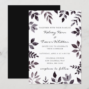 Invitation Ambiance moderne Aquarelle Florale Mariage Invitat