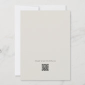 Invitation Ambiance romantique cosmos fleurs qr code mariage (Dos)