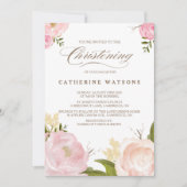 Invitation Ambiance romantique des fleurs d'aquarelle à l'inv (Devant)