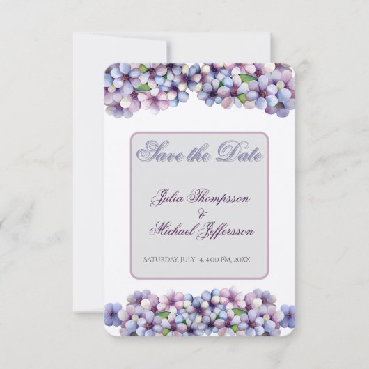 Invitation Ambiance romantique et poétique Pastel Lilac (Devant)