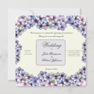 Invitation Ambiance romantique et poétique Pastel Lilac