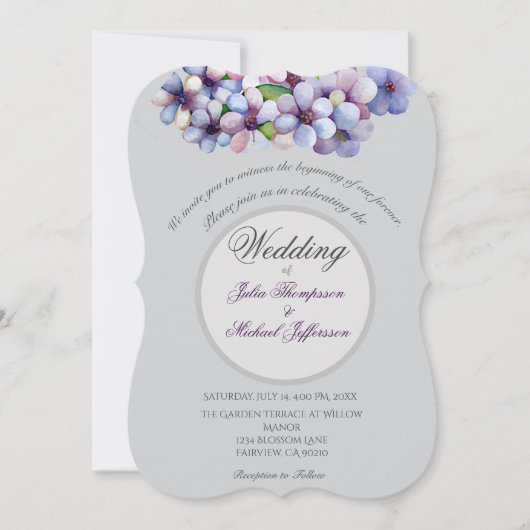 Invitation Ambiance romantique et poétique Pastel Lilac (Devant)