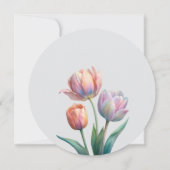 Invitation Ambiance romantique et poétique Pastel Tulips (Dos)