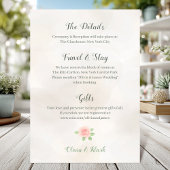 Invitation Ambiance romantique florale avec roses roses roses