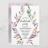 Invitation Ambiance romantique Folio Bachelorette Party (Devant / Derrière)