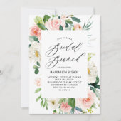 Invitation Ambiance romantique Peach Florals Brunch nuptial (Devant)