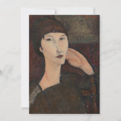 Invitation Amedeo Modigliani - Adrienne (Femme avec Bangs) (Devant)