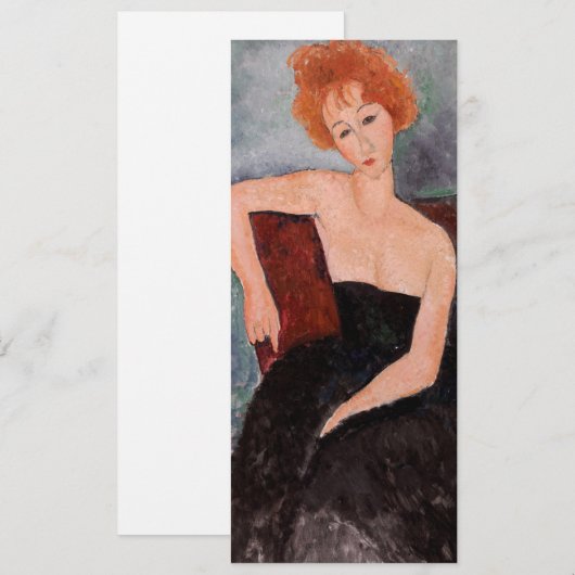 Invitation Amedeo Modigliani - Robe de soirée pour filles rou (Devant / Derrière)