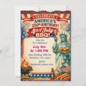 Invitation America’s 250th BBQ With Statue of Libeberty (Devant)