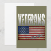 INVITATION AMÉRICAIN DES VÉTÉRANS DE DRAPEAU MERCI 4 JUILLET (Devant / Derrière)