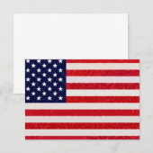 Invitation américaine - Drapeau américain (Devant / Derrière)