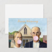 Invitation américaine gothique rose Gomme House Ré (Devant / Derrière)