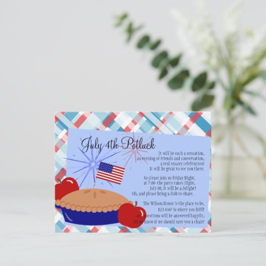 Invitation American Apple Pie (Debout devant)