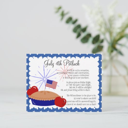 Invitation American Apple Pie (Debout devant)