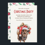 Invitation American Bison Buffalo Santa Hat Christmas Party<br><div class="desc">Découvrez l'enchantement de la saison des Fêtes avec cette invitation de Noël aux buffles,  un ajout fantaisiste et réconfortant à vos célébrations festives. Cette charmante carte est ornée d'un bison américain orné d'un chapeau de Père Noël et décorée d'une guirlande de poinsettia rouge,  dressée contre une scène hivernale enneigée.</div>