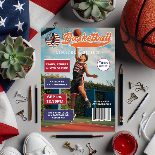 Invitation American Boy Basketball Magazine Couverture Annive