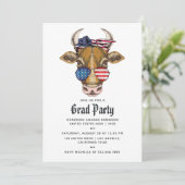 Invitation American Cow Graduation Photo (Debout devant)