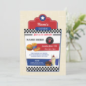 Invitation American Diner Birthday Party Burger 1950 Invitati (Debout devant)