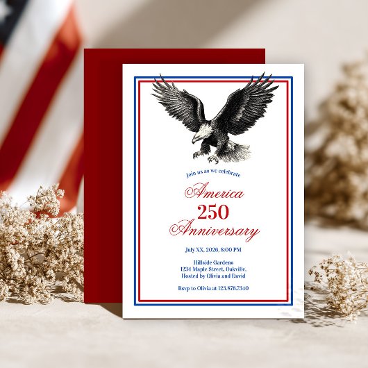 Invitation American Eagle America 250 Anniversary Party