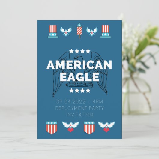 Invitation American Eagle Deployment Party (Debout devant)
