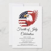 Invitation American Eagle Simple 4 Juillet Fête (Devant)