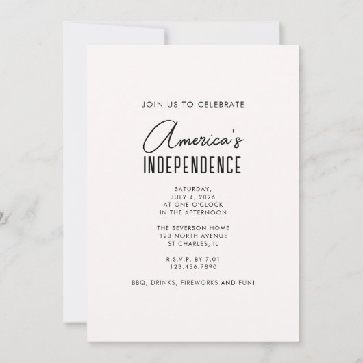 Invitation American Flag 250 Years Freedom 4th of July Party (Dos)