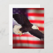 Invitation American Flag & Eagle (Devant / Derrière)